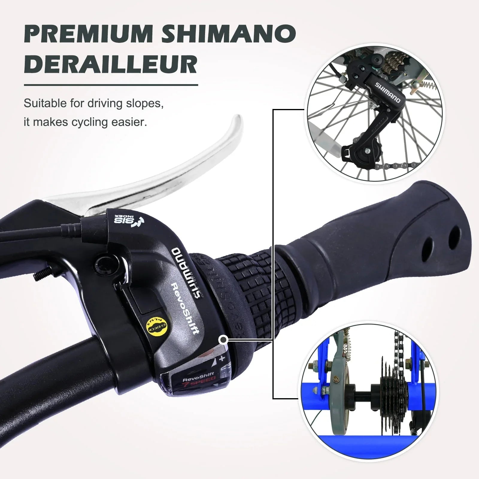 MOPHOTO 7 Speed 27.5 Adult Mountain Tricycle, Exercise Men's Women's Bicycle, 3 Wheel Cruiser Bike
