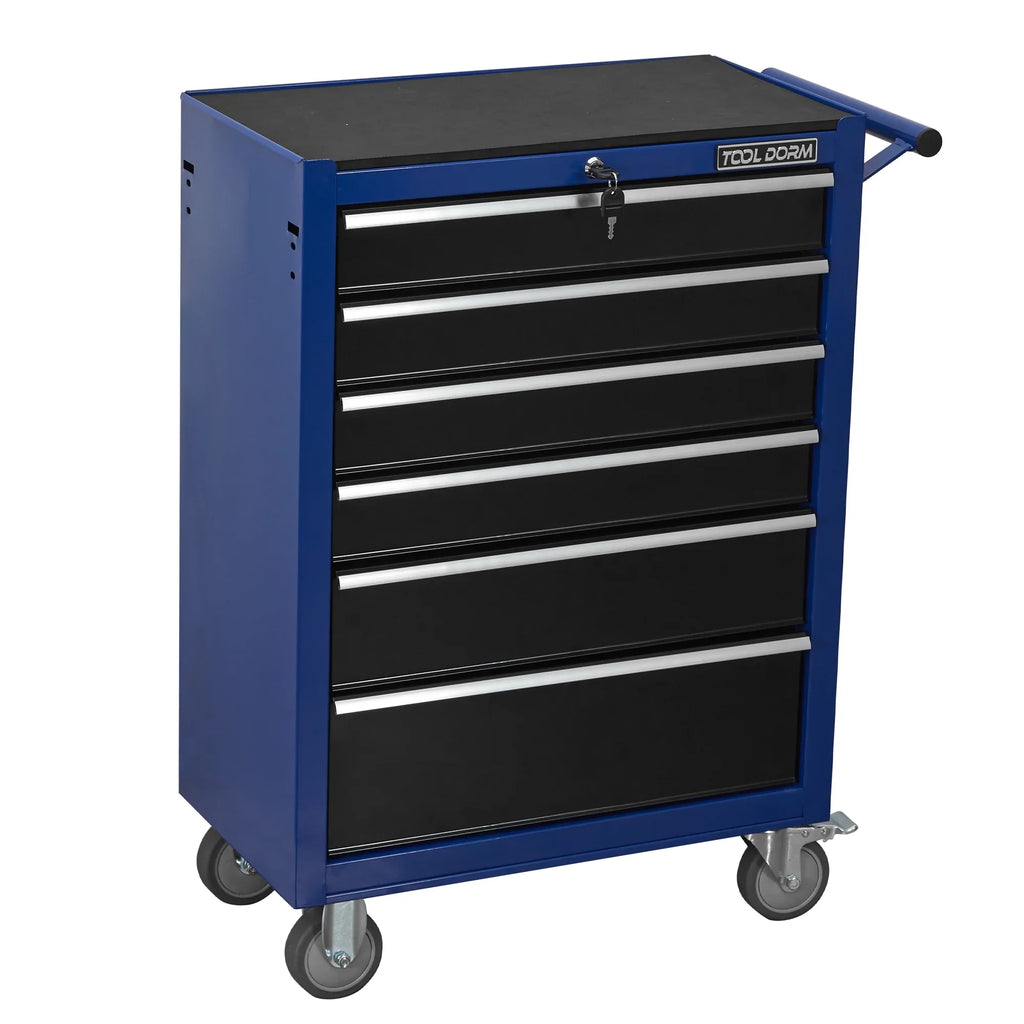 Tool Cabinet Tool Cart 24.2inch with 7 Drawers and Wheels, Metal Rolling Tool Box Locked Drawers Storage Organizer Cabinet for Garage, Warehouse, Repair Shop, Workshop, Brand
