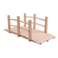 Decorative Wooden Arch Bridge for Garden Landscape, Small Anticorrosive Wood Bridge Enhances Yard, Pond, or Flower Bed, Natural Burlywood Finish for Outdoor Decoration