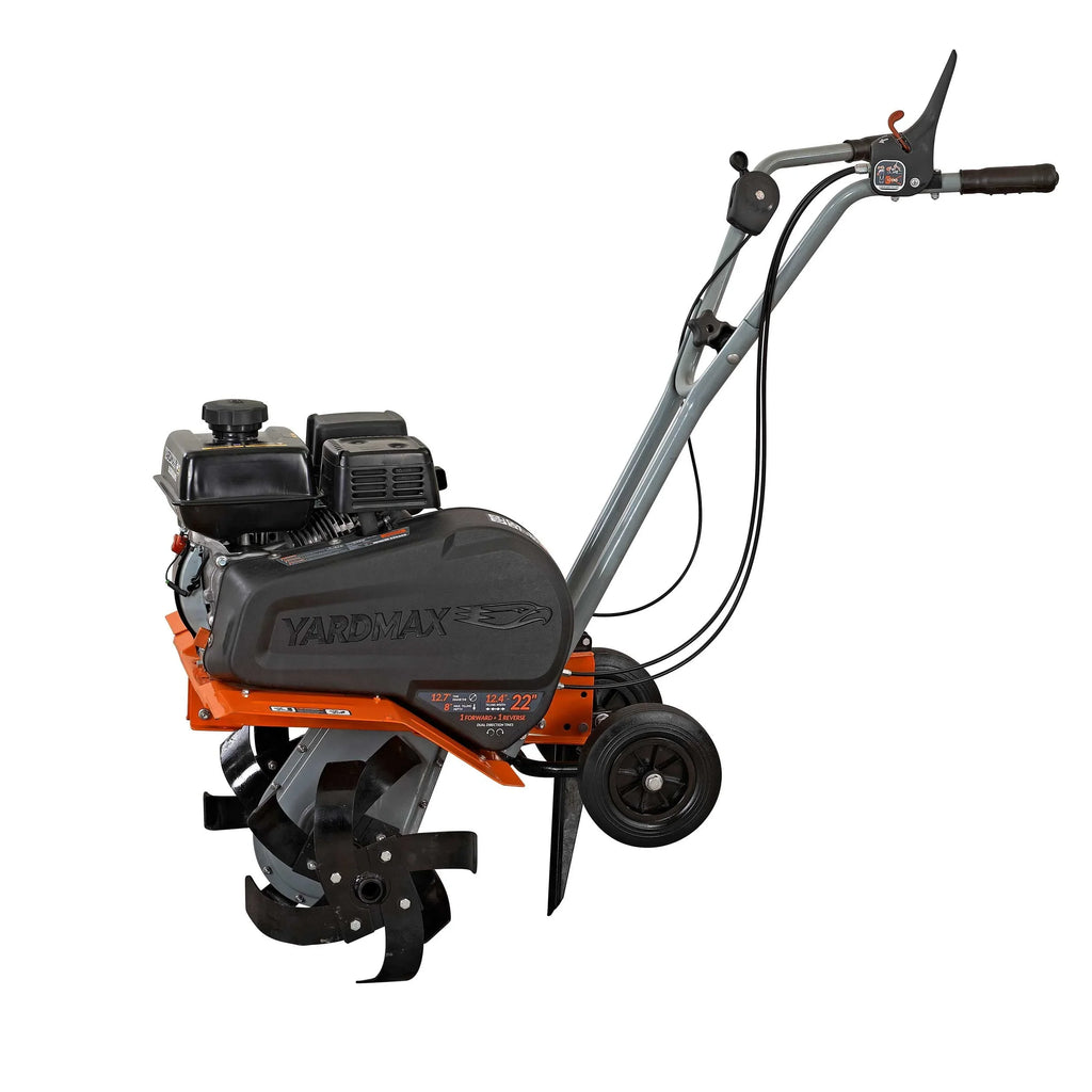 YARDMAX 22 in. 209cc Front Tine Forward and Reverse Rotating Gas Garden Tiller