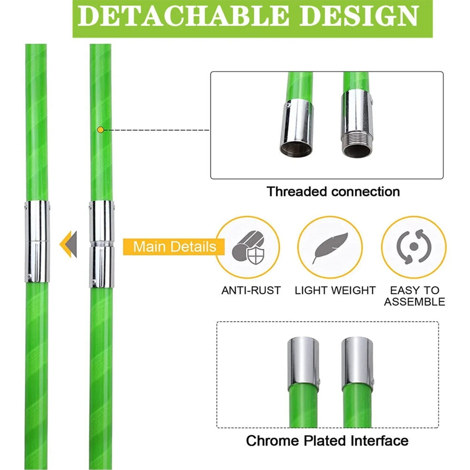 26 Feet Tree Extended Pruner Palm Tree Trimmer Manual Tree Pole Pruners Garden Tools for Tree Trimming Sawing and Shearing