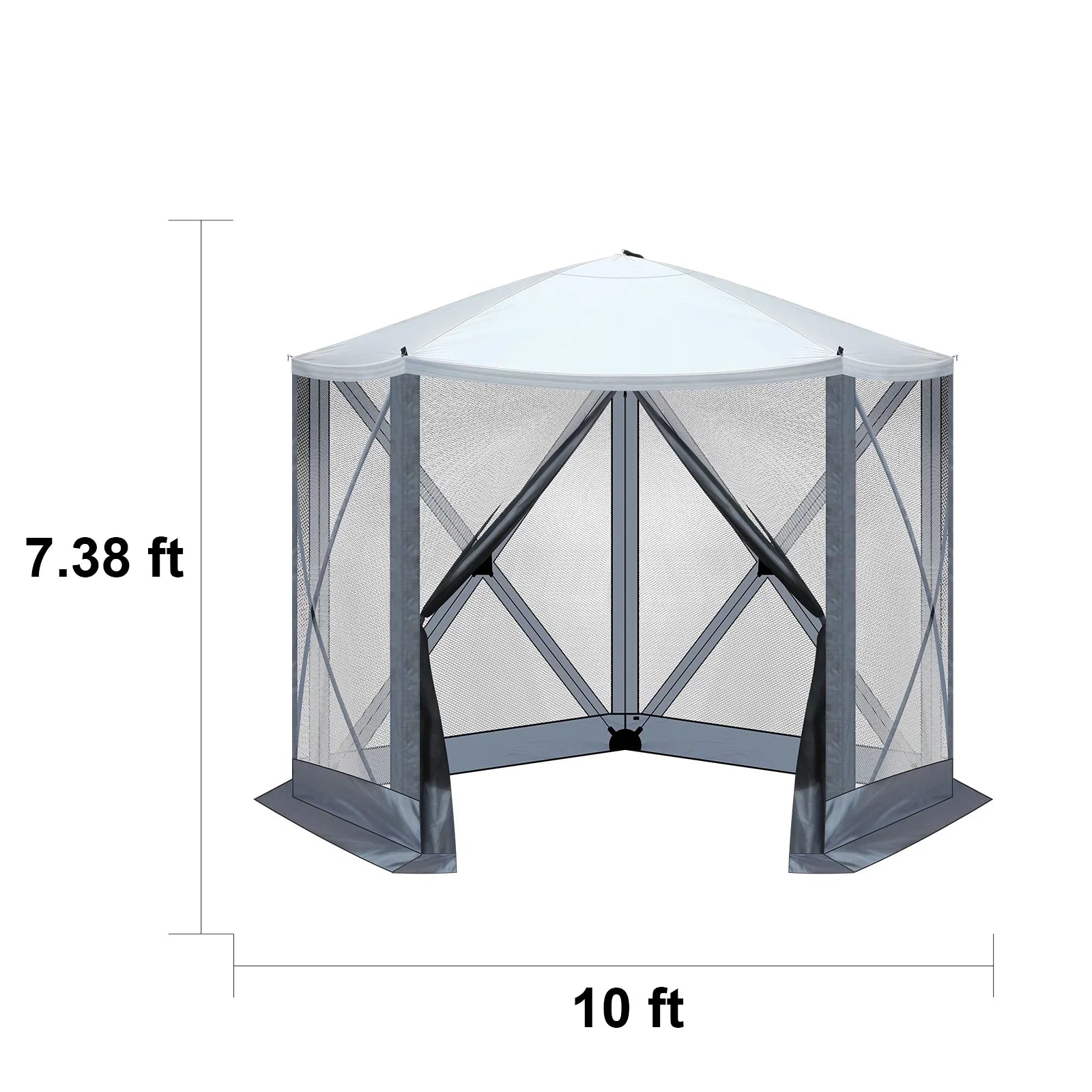 10x10 FT Pop Up Canopy with UPF 50+ Sun Protection, Portable Outdoor Sun Shelter with Vent Windows & Waterproof Roof for Lawn, Garden, Picnic, Sports Events; Easy Set Up in 60 Seconds