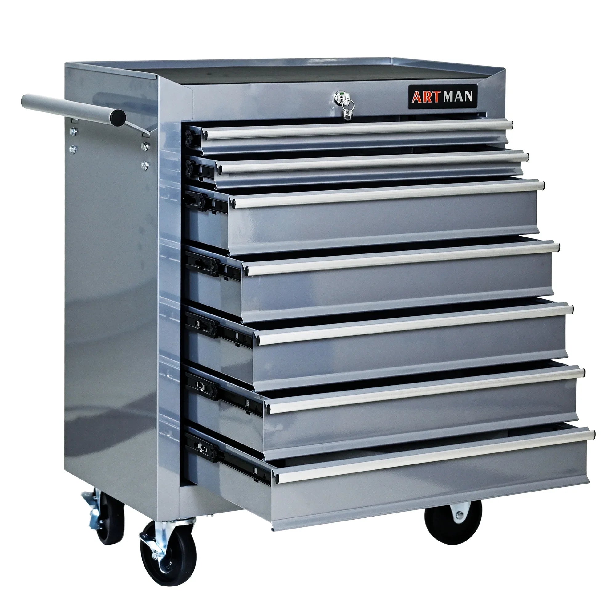 ARTMAN 7 Drawer Tool Rolling Storage Cart ,Tool Boxes Tool Chest with Wheels and Drawers for Garage Workshop Warehouse