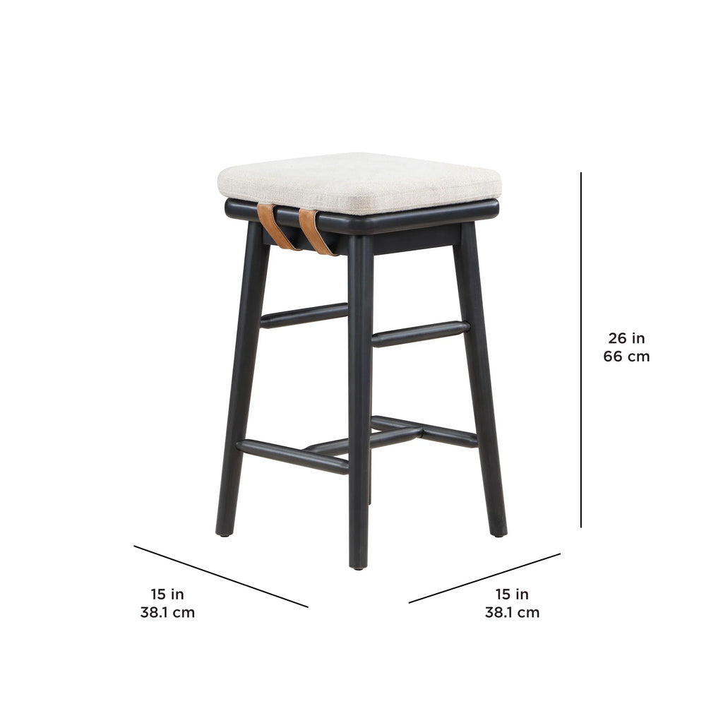 Better Homes & Gardens Springwood Barstool Set of 2, Light Honey Finish, Counter Height